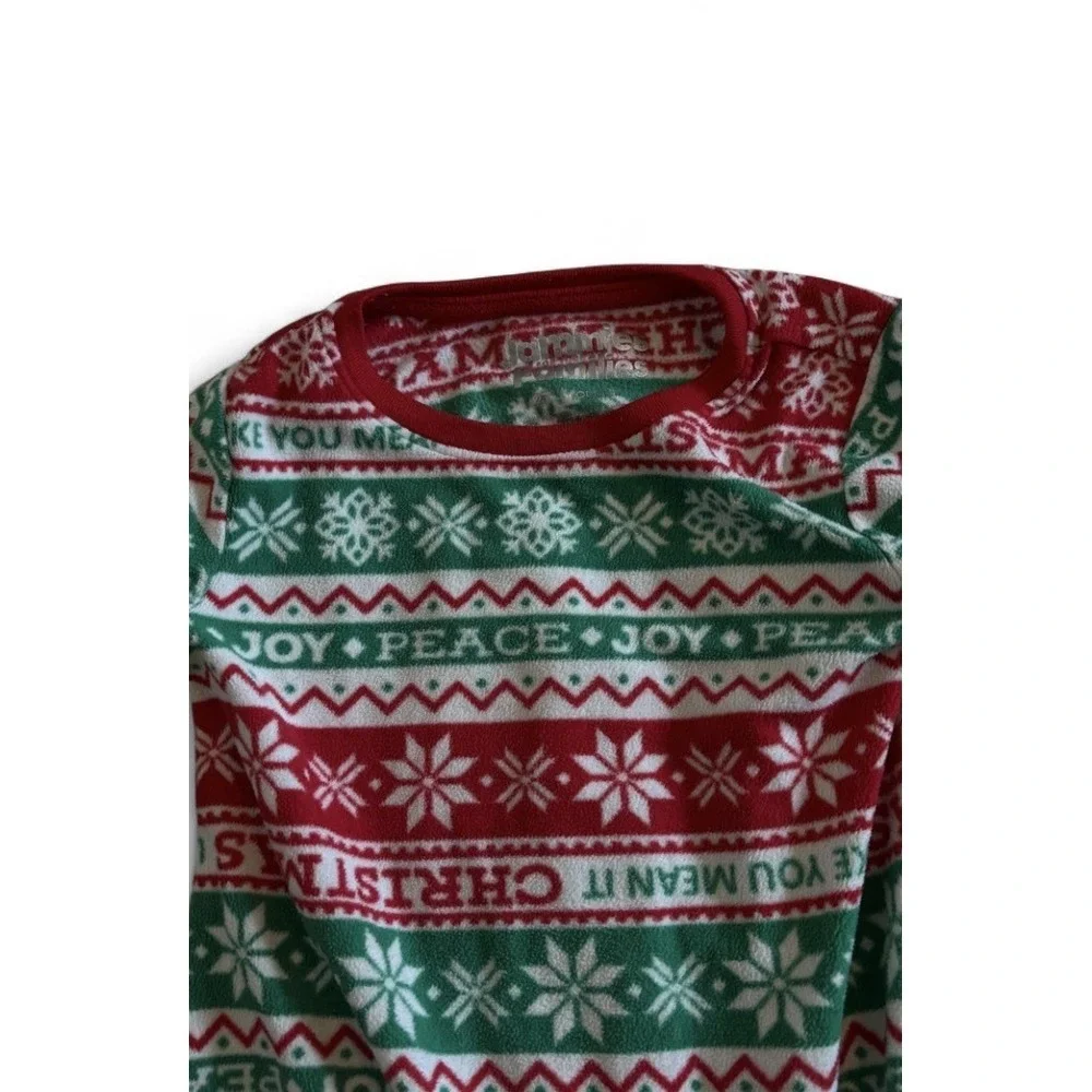 Jammies For Your Families Girls Christmas Nightgrown 2T Fleece Holiday Ruffle